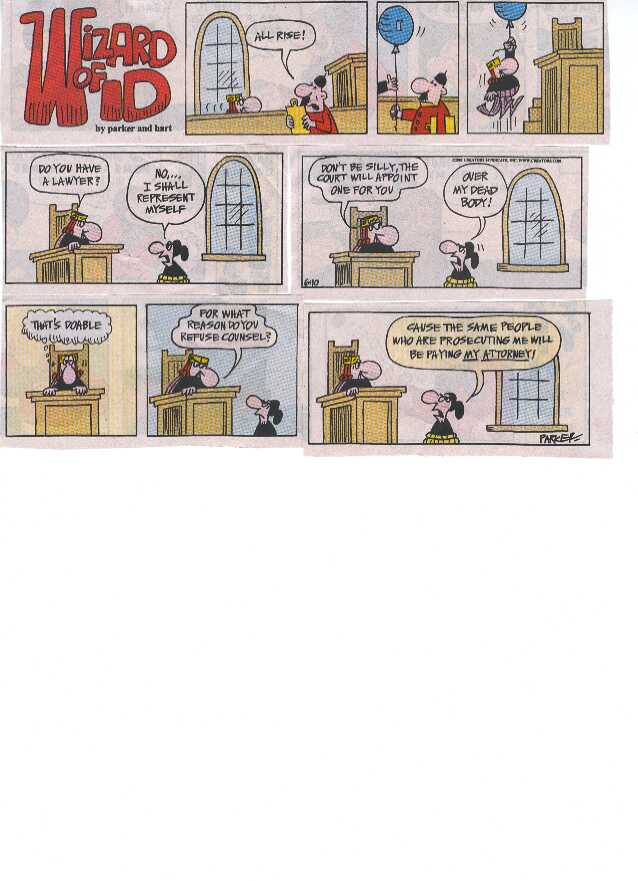 Wizard of Id - Hire no lawyer